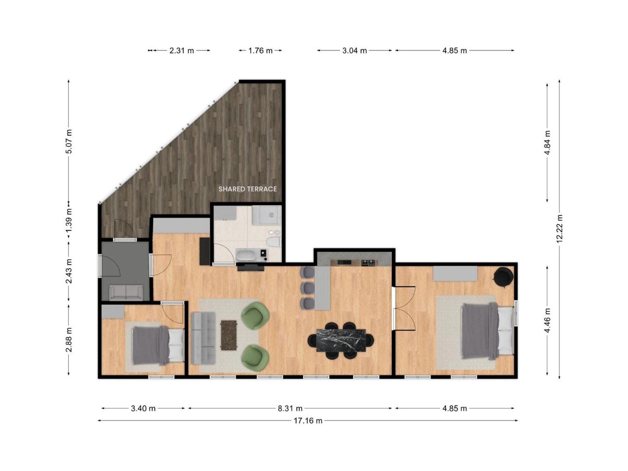 Lejlighed Sanders Leaves - Two-bedroom With Shared Roof-top Terrace København